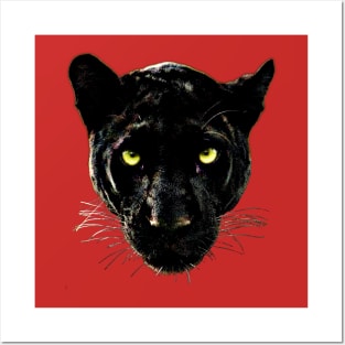 Black Panther (leopard) Head Posters and Art